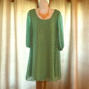 🌻Green/Gold Dress 🌻